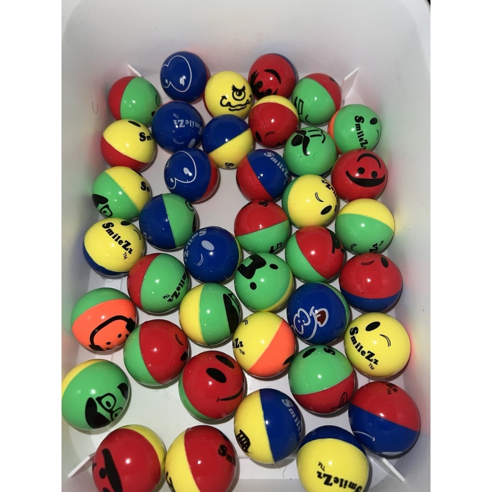 100 smiles 32mm HIGH BOUNCE, BOUNCY BALLS